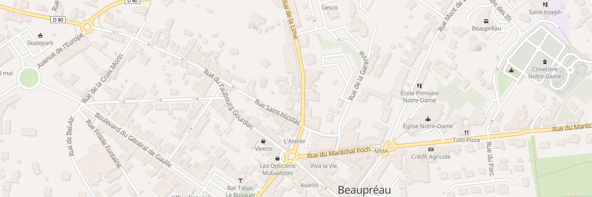 Plan du 13 Rue de la Lime (Beaupreau) à Beaupréau-en-Mauges