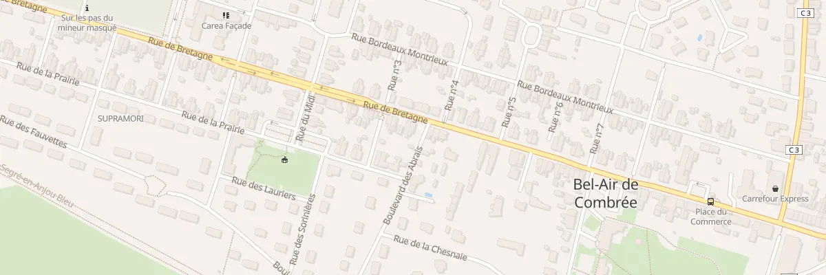 Plan du 57 Rue de Bretagne (Combree) à Ombrée d’Anjou