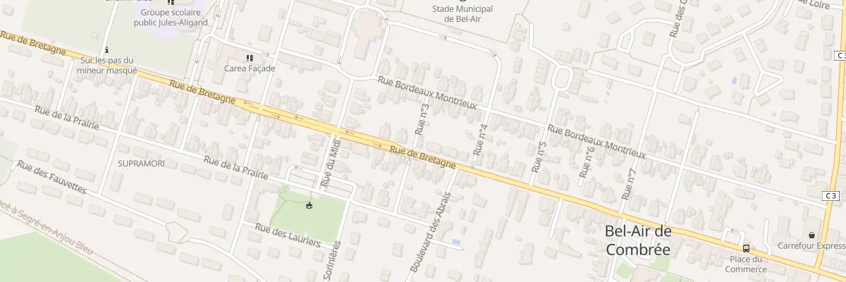 Plan du 58 Rue de Bretagne (Combree) à Ombrée d’Anjou