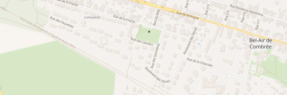 Plan du 2 Rue des Lauriers (Combree) à Ombrée d’Anjou