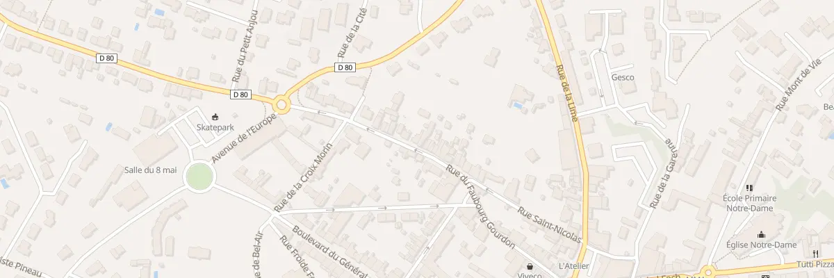 Plan du 38 Rue du Faubourg Gourdon à Beaupréau-en-Mauges