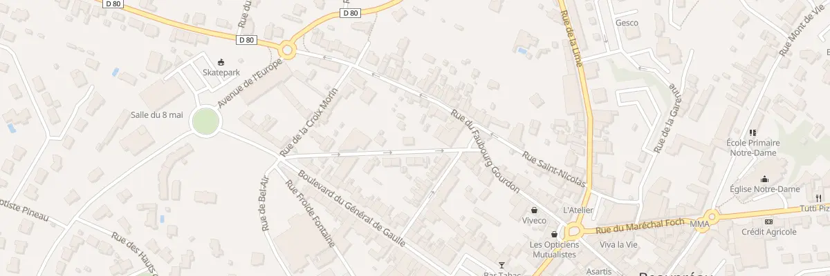 Plan du 2 Rue Aunillon (Beaupreau) à Beaupréau-en-Mauges