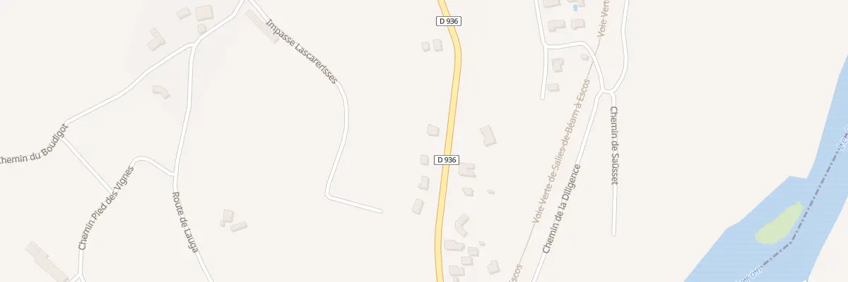 Plan du 246 Rte de Sauveterre à Escos