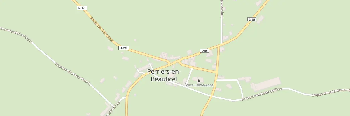 Plan du 5031 Le Bourg à Perriers-en-Beauficel