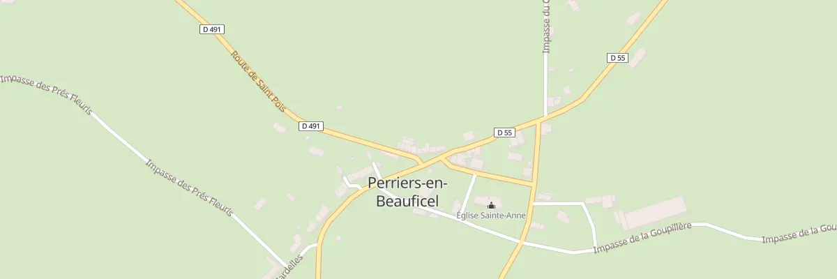 Plan du 5036 Le Bourg à Perriers-en-Beauficel