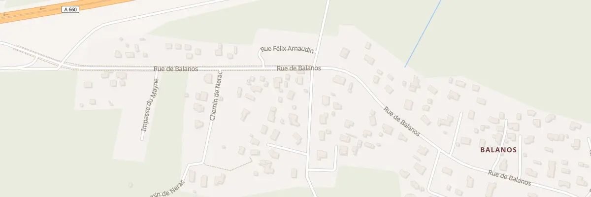 Plan du 38 Rue de Balanos au Teich