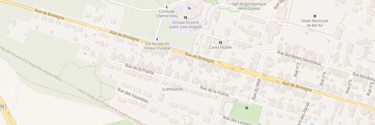 Plan du 99 Rue de Bretagne (Combree) à Ombrée d’Anjou