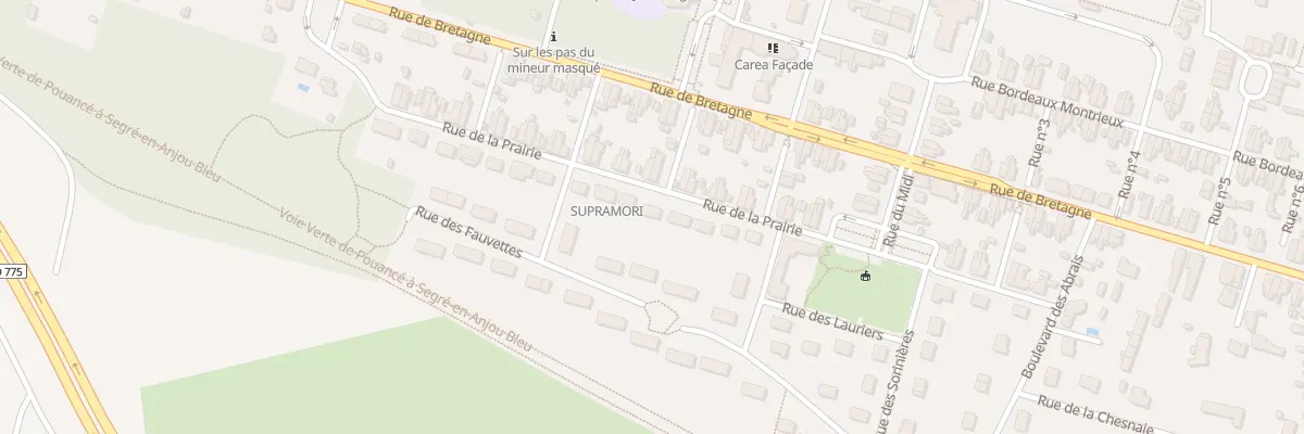 Plan du 15 Rue de la Prairie à Ombrée d’Anjou