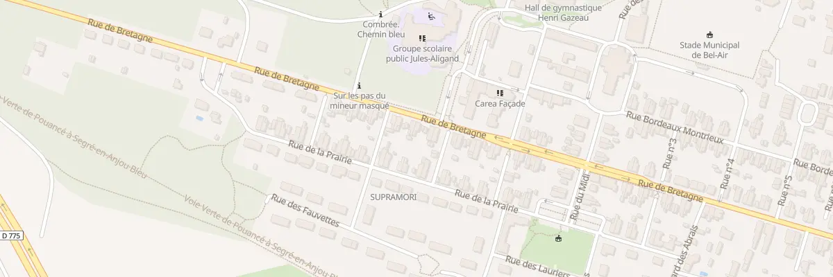 Plan du 101 Rue de Bretagne (Combree) à Ombrée d’Anjou