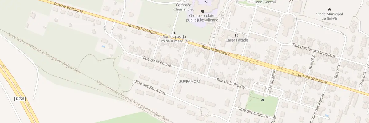 Plan du 46 Rue de la Prairie à Ombrée d’Anjou