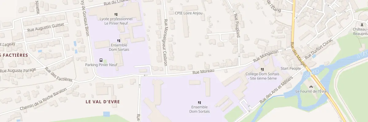 Plan du 16 Rue Moreau (Beaupreau) à Beaupréau-en-Mauges
