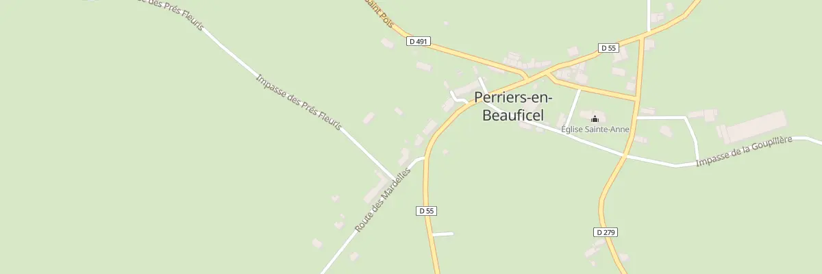Plan du 5008 Le Bourg à Perriers-en-Beauficel