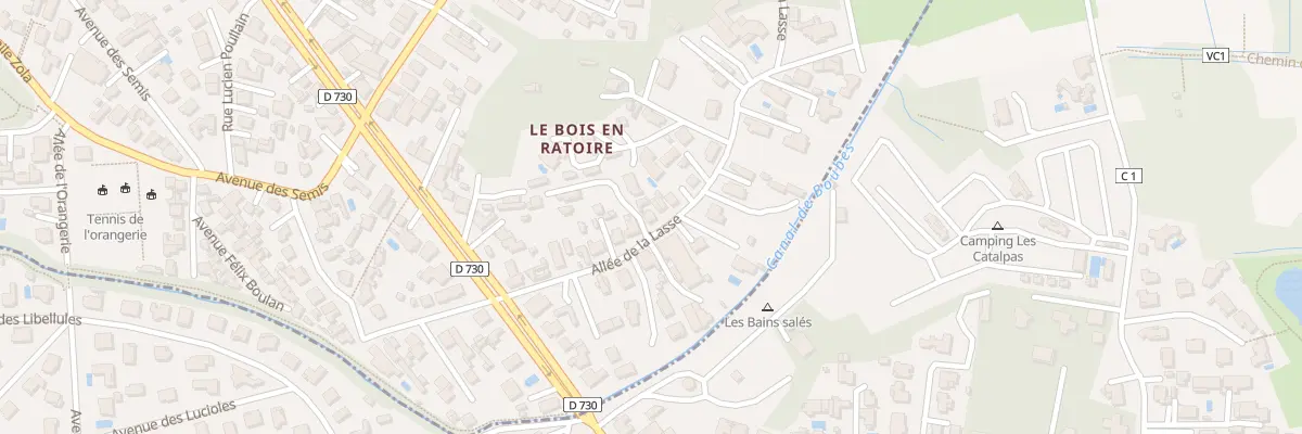 Plan du 22 All de la Lasse à Royan