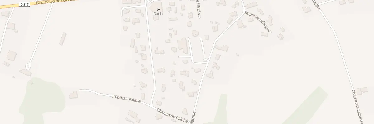 Plan du 296 Che de Lafargue à Labatut