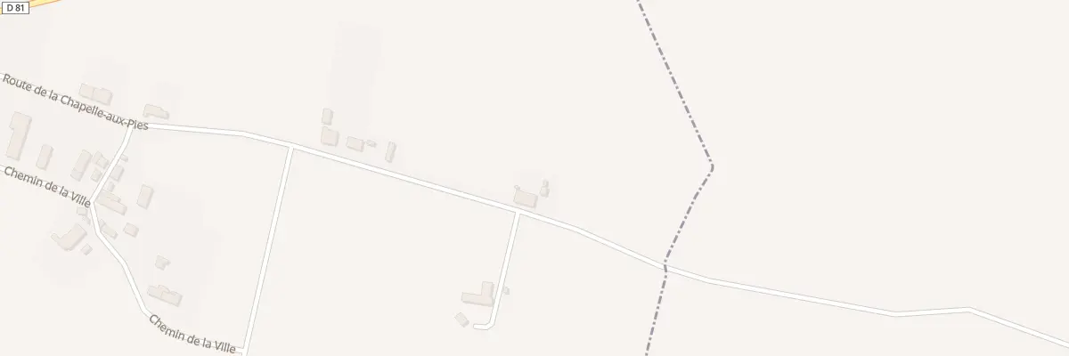 Plan du 14 Rte de la Chapelle aux Pies à Bourg-l’Évêque