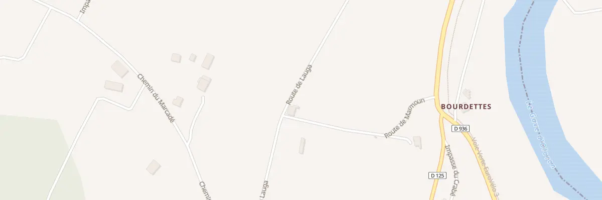 Plan du 1 Rte de Marmoun à Escos