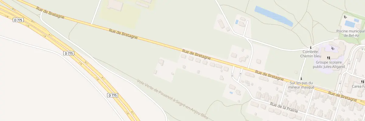 Plan du 145 Rue de Bretagne (Combree) à Ombrée d’Anjou