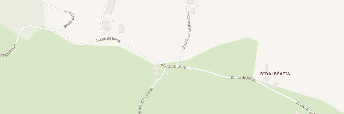 Plan de Bidabealtia à Pagolle