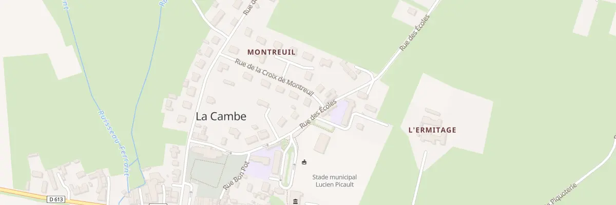 Plan du 12 Rue de la Croix de Montreuil à La Cambe