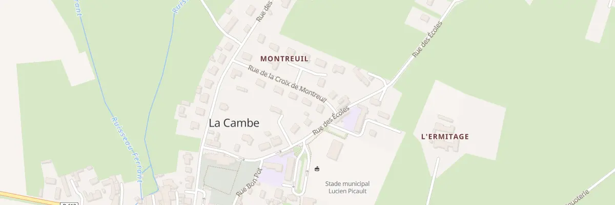 Plan du 10 Rue de la Croix de Montreuil à La Cambe