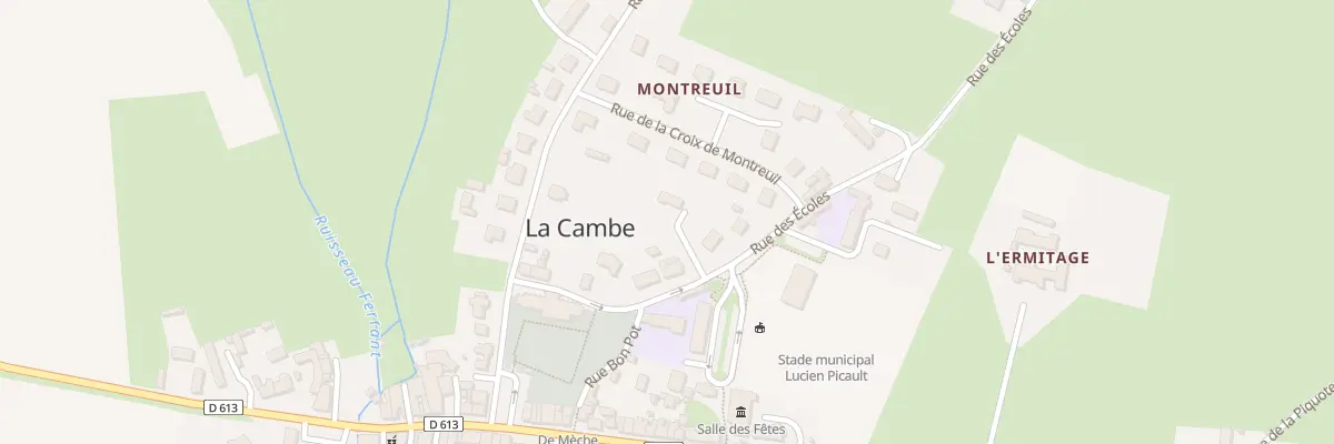 Plan du 9 Rue des Écoles à La Cambe