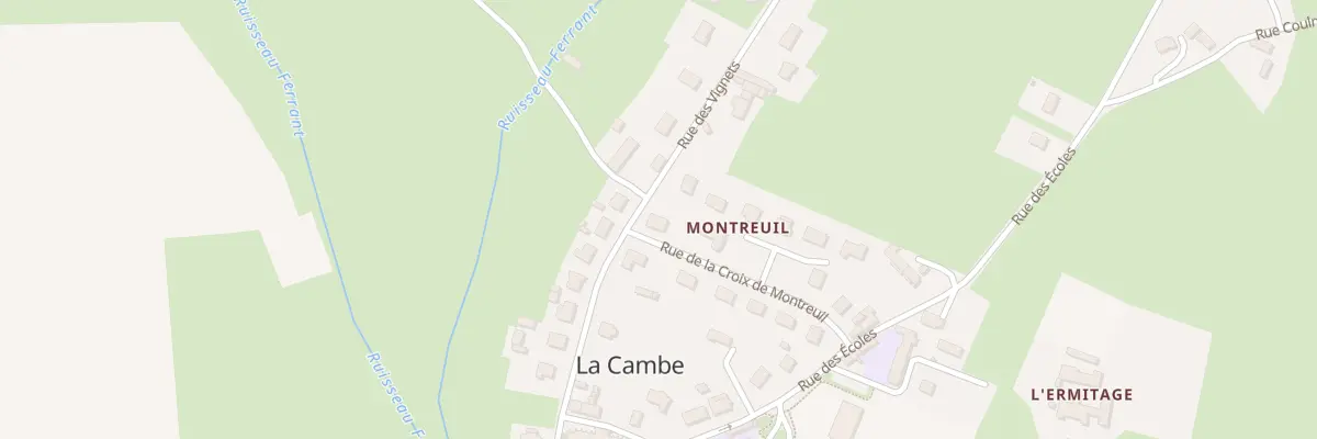 Plan du 1 Rue de la Croix de Montreuil à La Cambe