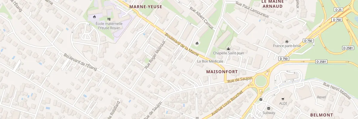 Plan du 95B Bd de la Marne à Royan