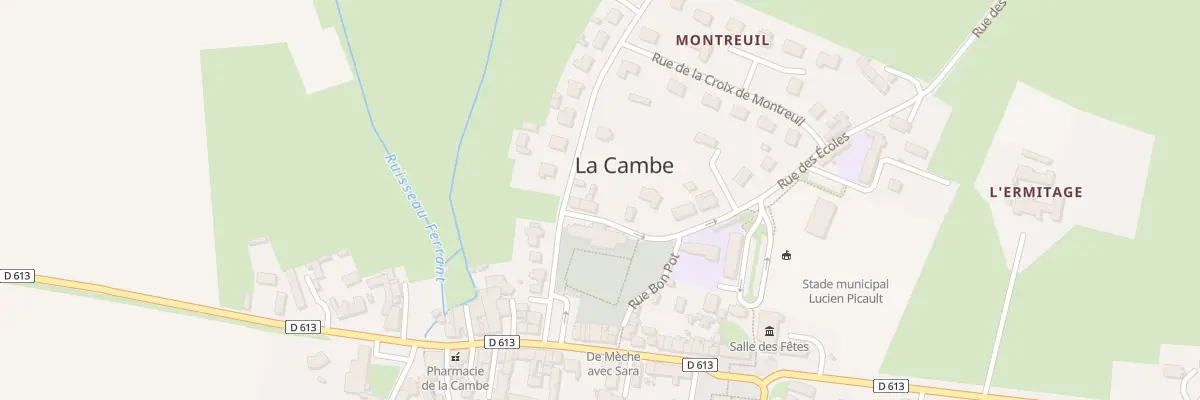 Plan du 1 Rue des Écoles à La Cambe