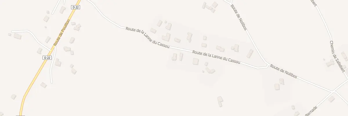 Plan de Rte de la Lanne du Cassou à Labatut
