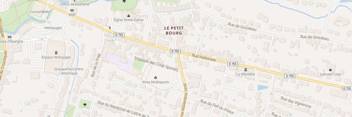 Plan du 72 Rue Nationale aux Herbiers