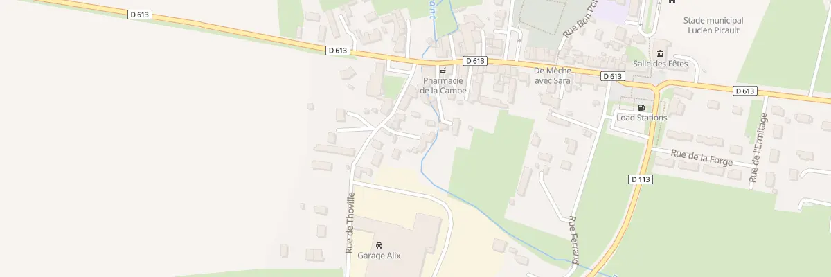 Plan du 9 Rue de Thoville à La Cambe
