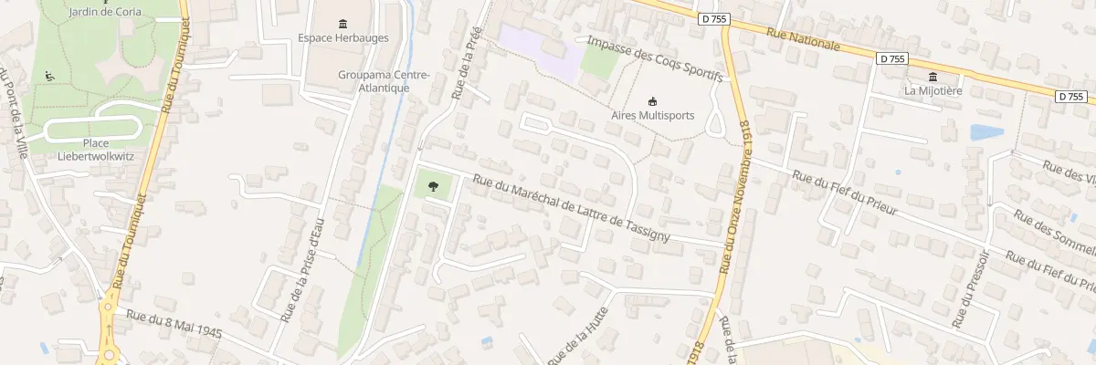 Plan du 15 Rue du Mal de Lattre de Tassig aux Herbiers