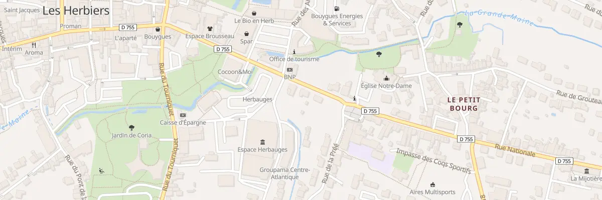 Plan du 20 Rue Nationale aux Herbiers