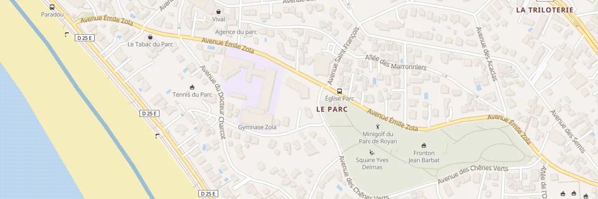 Plan du 25 Av Emile Zola à Royan