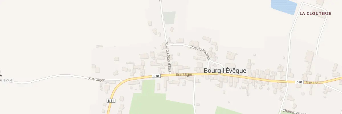 Plan du 1 Rue du plan d’eau à Bourg-l’Évêque