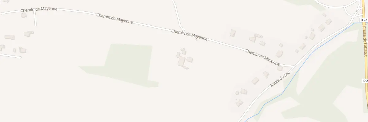 Plan du 299 Che de Mayenne à Pouillon