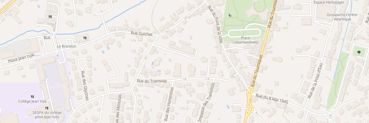 Plan du 8 Rue du Tramway aux Herbiers