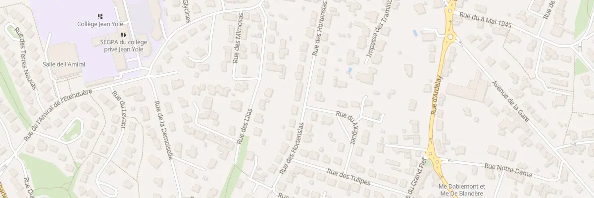 Plan du 18 Rue des Hortensias aux Herbiers