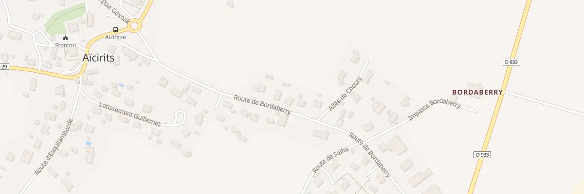 Plan du 309 Rte de Bordaberry à Aïcirits-Camou-Suhast