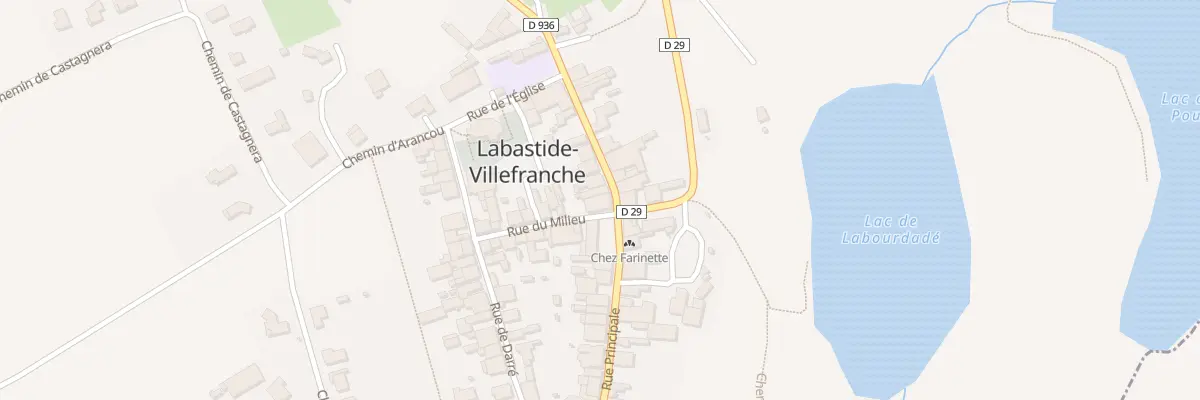 Plan du 9001 Rue Cayrahourcq à Labastide-Villefranche