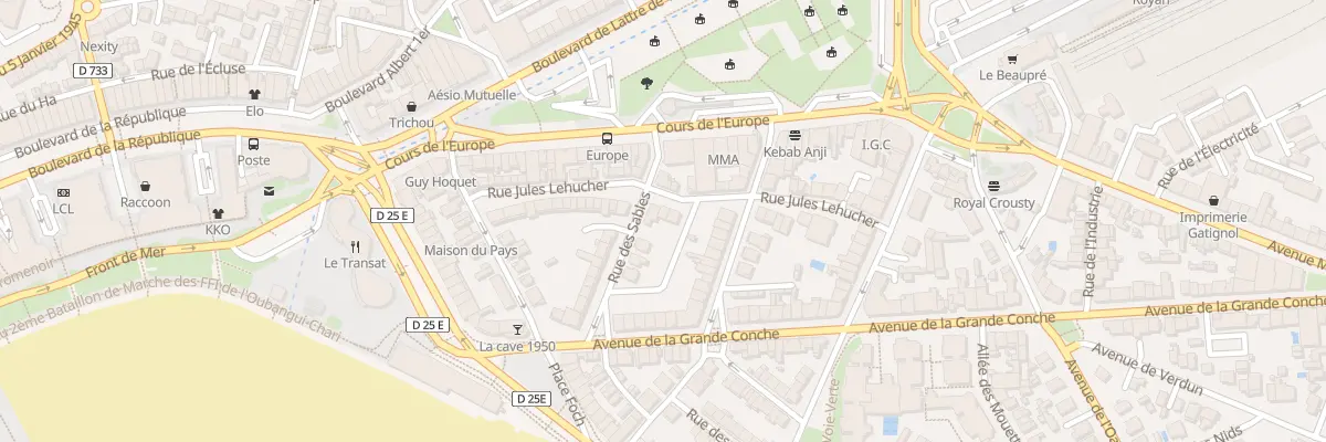 Plan du 25 Rue Jules Lehucher à Royan