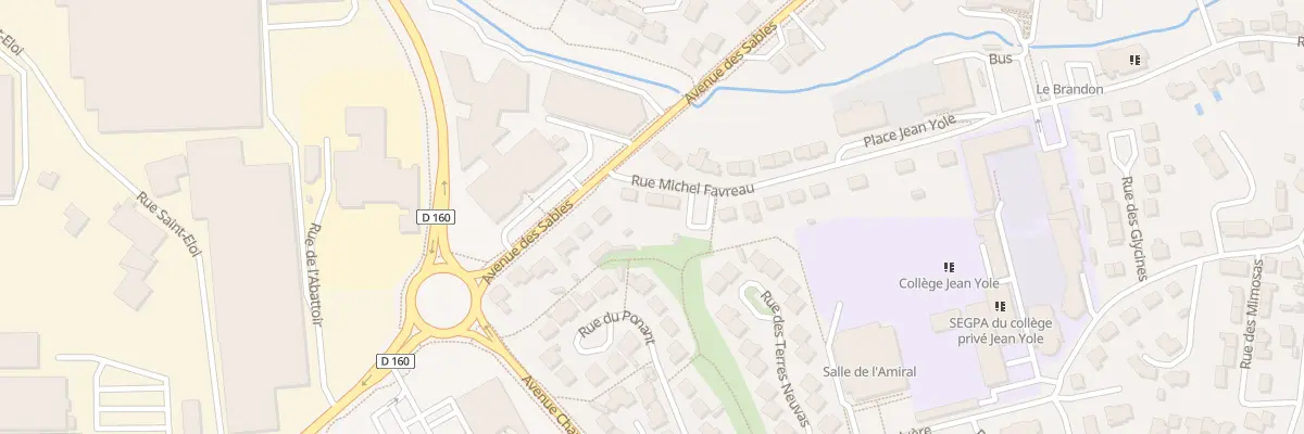 Plan du 21 Rue Abbe Favreau aux Herbiers