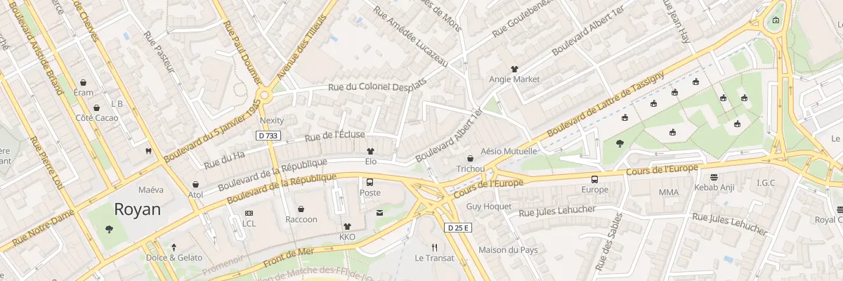 Plan du 6 Bd Albert 1er à Royan