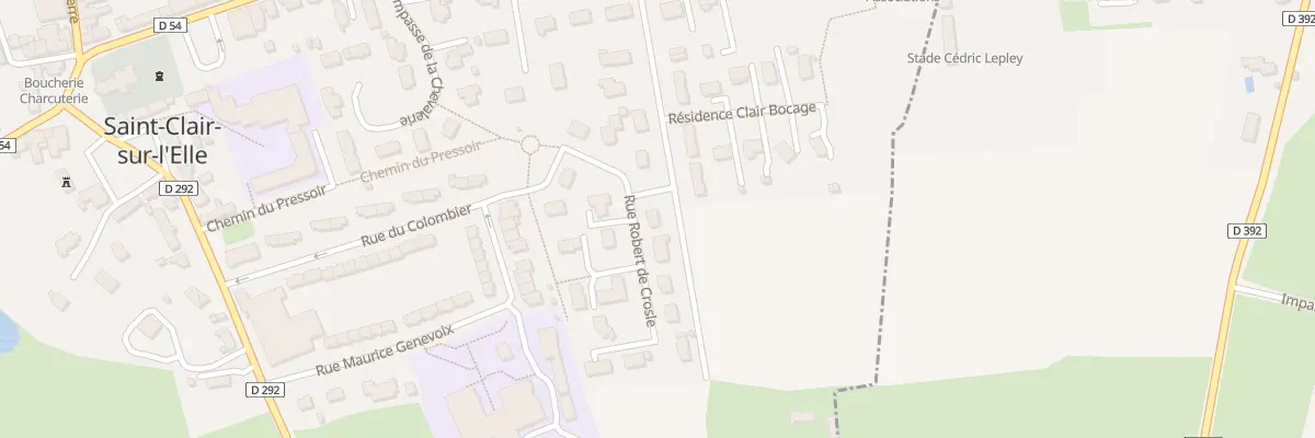 Plan du 5 Rue Robert de Crosle à Saint-Clair-sur-l’Elle