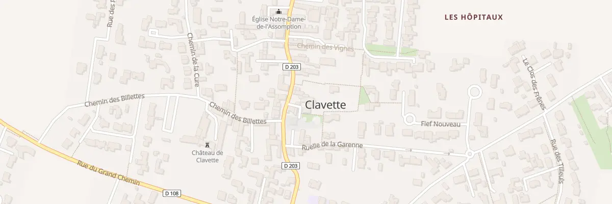 Plan du 1 Pas des Jardins à Clavette