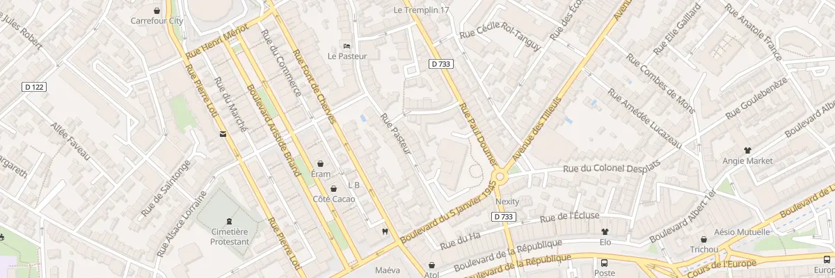 Plan du 11 Rue Pasteur à Royan