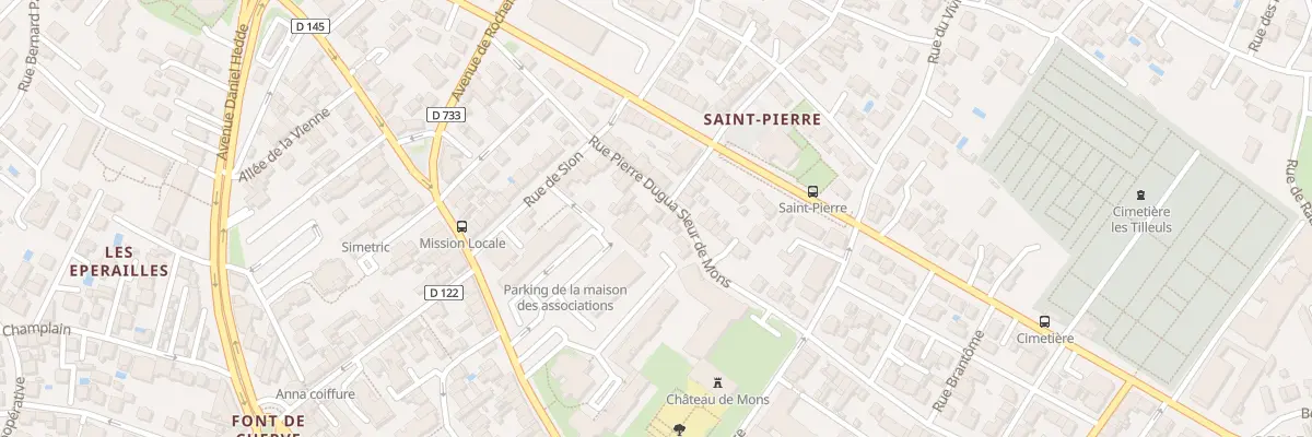 Plan de la Rue Pierre Dugua Sieur de Mons à Royan