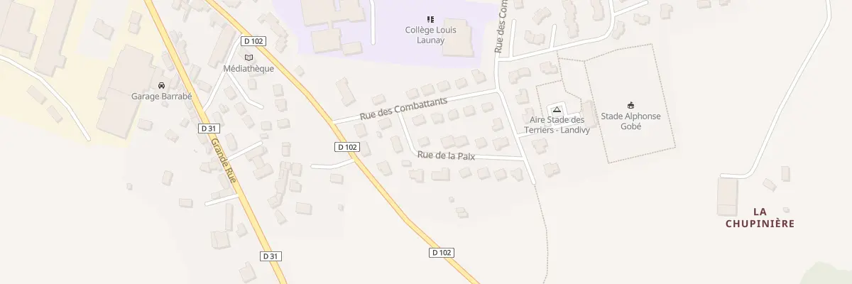 Plan du 1 Rue de la Paix à Landivy