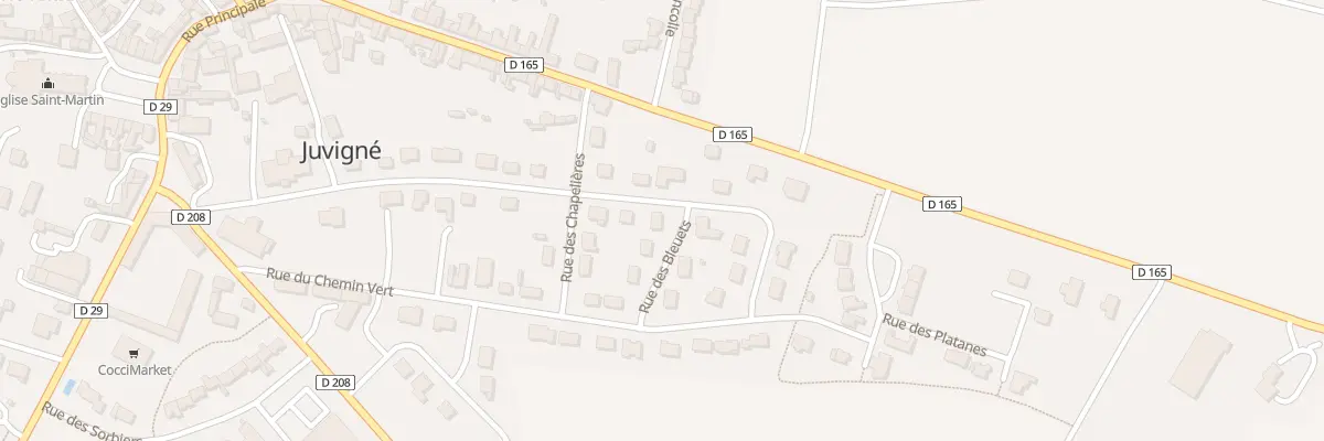 Plan du 2 Rue des Bleuets à Juvigné