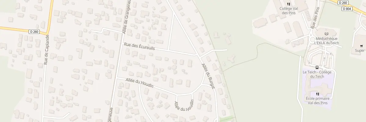 Plan du 14 Rue des Ecureuils au Teich